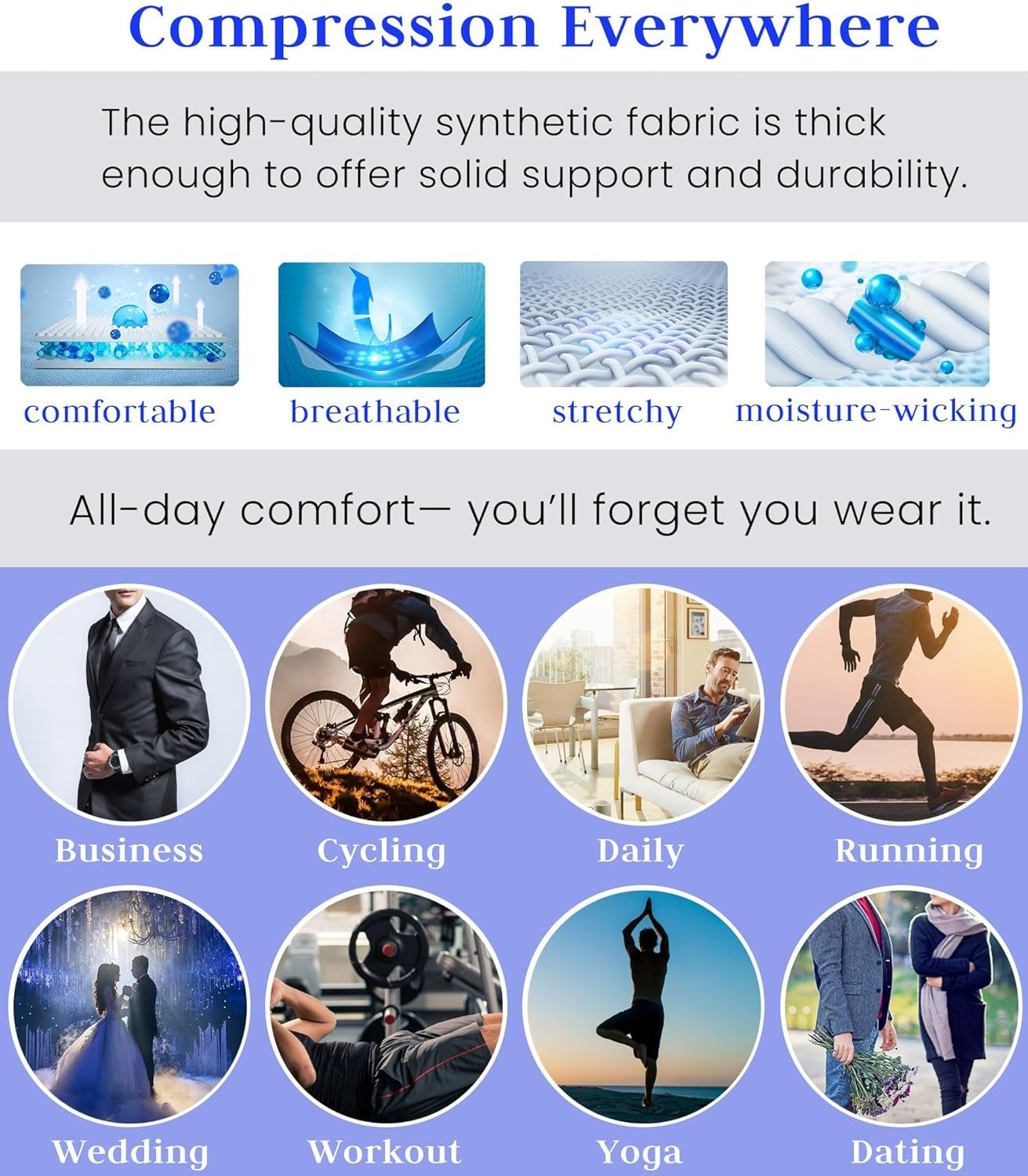 Compression Shirt Men Slimming Body Shaper Vest Crewneck Workout Shirts Tummy Control Undershirts